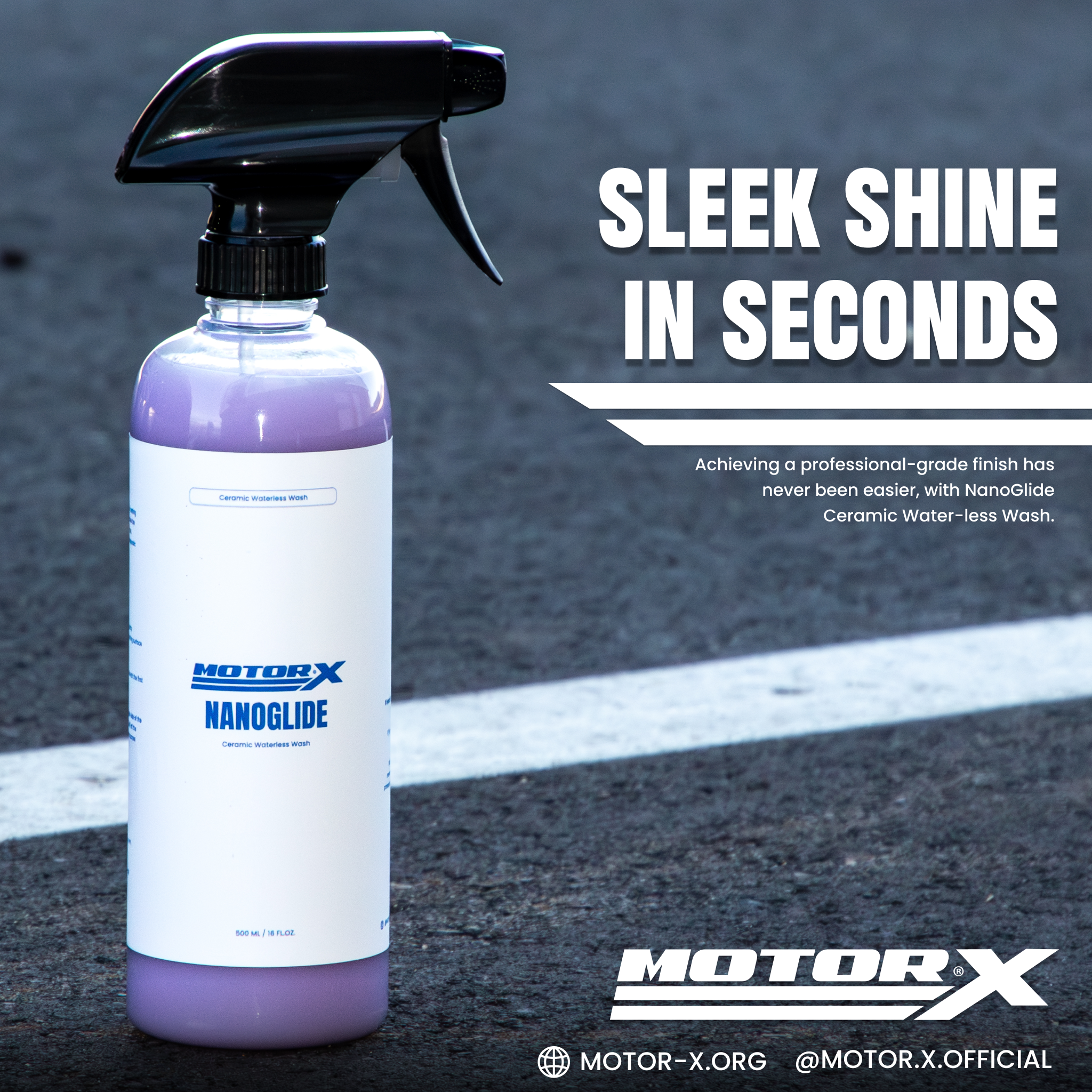 NanoGlide Waterless Wash by MotorX - Revolutionary Ceramic Detailing System